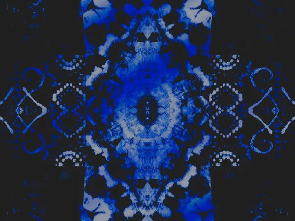 Noite Lavado Fundo Azul Motivo Repetitivo Denim Mancha Canva Artística — Fotografia de Stock
