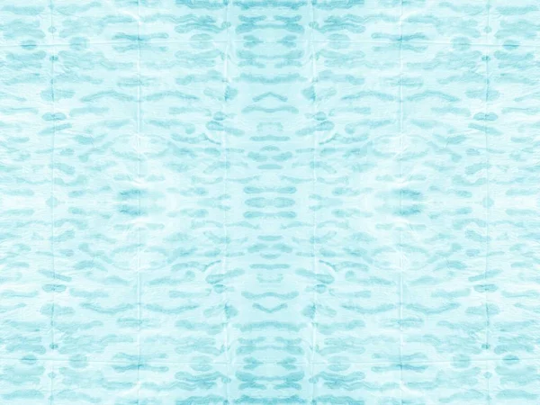Bright Geometric White Splotch Tie Dye Teal Abstrak Ulangi Kuas — Stok Foto