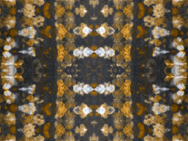 Spot Abstract Spot Pinceles Marrones Golden Aquarelle Patrón Negro Tie — Foto de Stock
