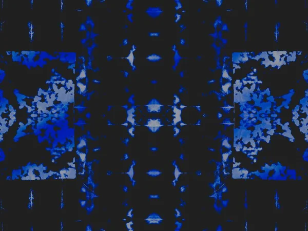 夜のフロストシェイプ 青色の繰り返しモチーフ デニム雪のダーティアート効果 氷の水彩画 煙のアートが死んだ インクのテクスチャをフリーズします グロースタイリッシュなテクスチャ ホワイトグラデーションの背景 — ストック写真