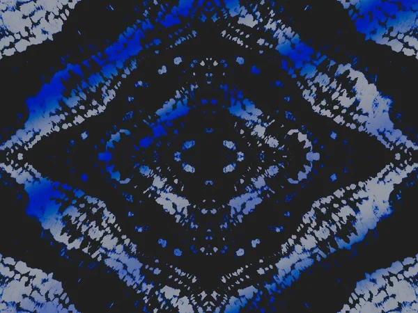 Cravatta Denim Art Blue Geometric Tile Effetto Gelo Notturno Grungy — Foto Stock