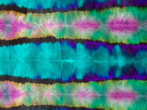 Tie Dye Neon Abstract Watercolor Blue Stripe Dyed Watercolour Texture — Stock Photo, Image
