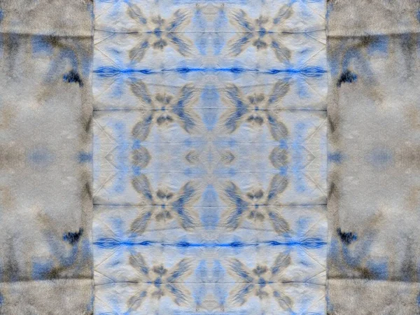 Μπλε Απρόσκοπτη Κηλίδα Art Geometric Shibori Mark Βούρτσα Χρώματος Τέχνης — Φωτογραφία Αρχείου
