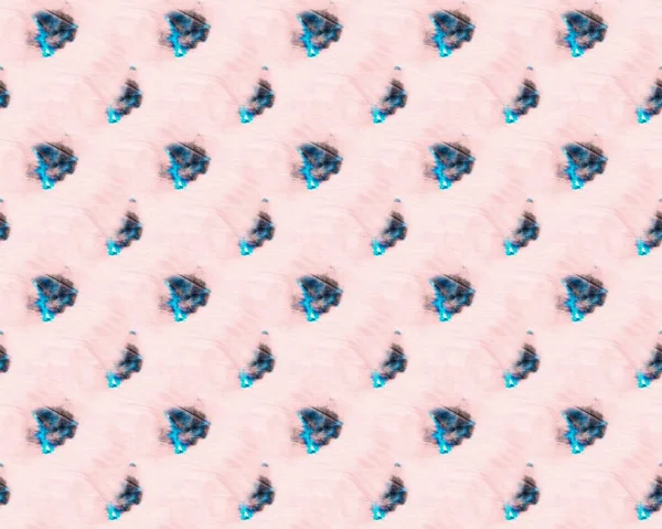 Blauw Patroon Roze Natte Kleurstof Wash Art Spatter Vuil Geverfd — Stockfoto