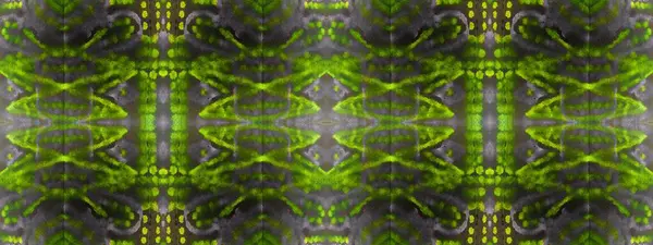 Neon Abstract Mark Ethnic Boho Seamless Flower Wet Multi Color — Foto Stock