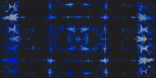 ホワイトタイダイデザイン スカイエンドレスモチーフ デニムコールドグランジーの暗闇 星の抽象的なテクスチャ ディープ アート インディゴインクの質感 ゴールドインクペイント ブラック ブラーポスター — ストック写真