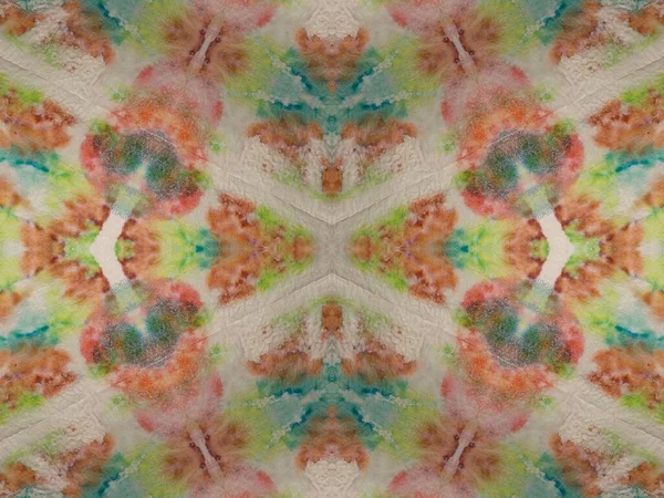 Ethnic Aquarelle Cloth Spatter Art Multi Color Tie Die Drop — Stock Photo, Image