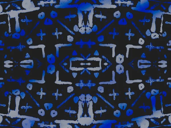 Forma Tecido Preto Fresco Tribal Seamless Denim Cold Grunge Darkness — Fotografia de Stock