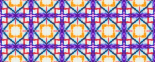 Oriental Geometric Batik Print Colored Ethnic Tile Floral Flower Floor — стокове фото