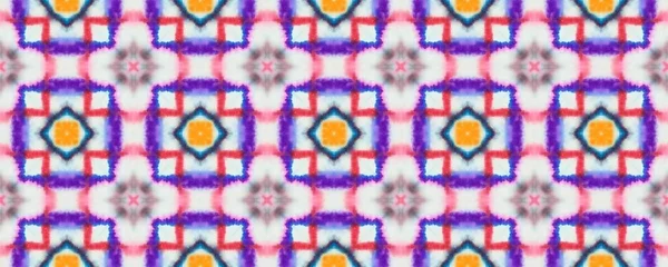 Oriental Geometric Batik Floor Floral Pattern Boho Colored Ethnic Tile — Stock Photo, Image