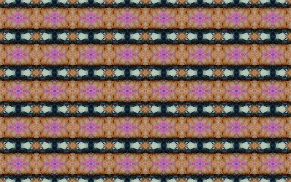 Oriental Geometric Pattern Tile Colored Portuguese Floral Ikat Vintage Seamless — Foto Stock