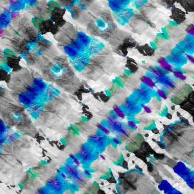 Mavi Boyalı Doğu Suluboya. Shibori Dip Doku. Mavi Açık Mavi Suluboya Doku. Mavi çizgili Ikat deseni. Çoklu Renkli Menekşe Efekti. Boyalı Bağlı Parmak izi. Bağla Grunge Deseni