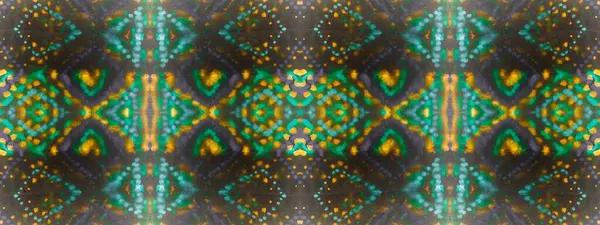 Neon Seamless Mark Ethnische Wiederholung Waschen Art Geometric Tie Dye — Stockfoto
