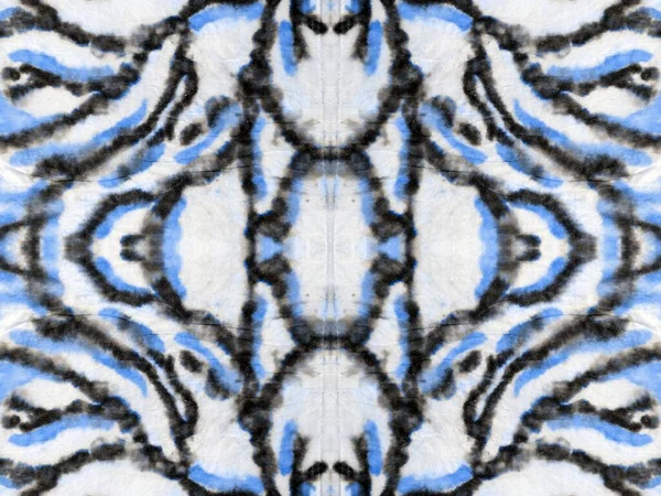Blauwe Naadloze Vlek Kunstcreatief Abstracte Morsen Stripe Wash Naadloos Doek — Stockfoto