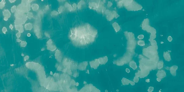 Modré Špinavé Umění Vzor Zeleného Moře White Wash Pozadí Lesklá — Stock fotografie