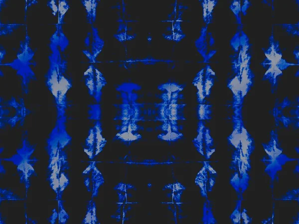 Zwarte Creatieve Tie Dye Glow Geometrisch Motief Denim Cold Dirty — Stockfoto