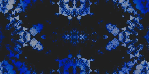 Denim Tie Dye Texture Cool Repeating Pattern Obscurité Grondement Froid — Photo