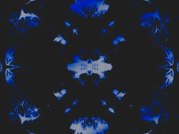 Λευκή Γραβάτα Dye Batik Πλακάκια Από Καλειδοσκόπιο Χιονιού Denim Φως — Φωτογραφία Αρχείου