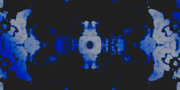 ブラック ウォッシュ ダークオーナメンタルタイル ホワイトスペースダーティアート効果 クールな抽象的なテクスチャ ライトラフアートスタイル インディゴスタイリッシュな質感 ブルーインクコスモス デニム洗浄の背景 — ストック写真