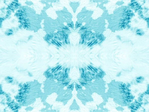 Blue Tie Dye Repetir Teal Abstract Mark Textura Aqua Art — Fotografia de Stock