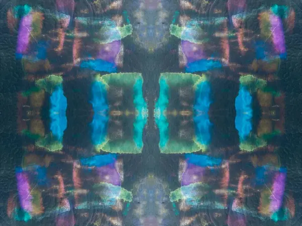 Геометрическое Пятно Шибори Старая Пастельная Форма Абстрактный Шлепок Гео Жидкий — стоковое фото