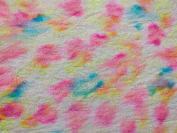Kleurrijk Aquarelpatroon Kleur Tie Dye Blob Inkt Abstracte Vorm Een — Stockfoto