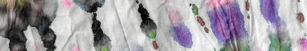 Krawattenfarbe Grau Orientalisches Aquarell Streifengefärbtes Aquarellmuster Tie Dye Effect Pattern — Stockfoto