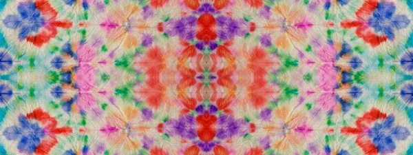 Tie Dye Boho Abstract Repeat Mokré Vícebarevné Akrylové Kapky Umyjte — Stock fotografie