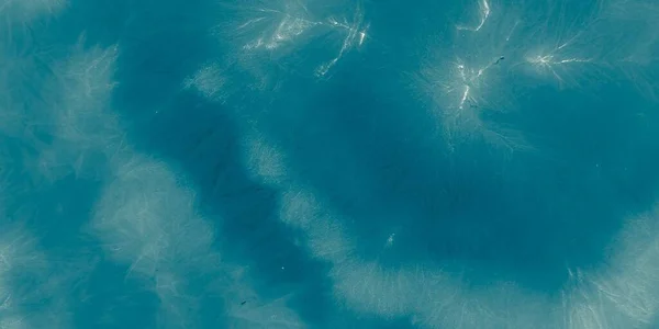 Acqua Blu Del Mare Ocean Pattern Acquerello Morbido Bianco Spazzola — Foto Stock