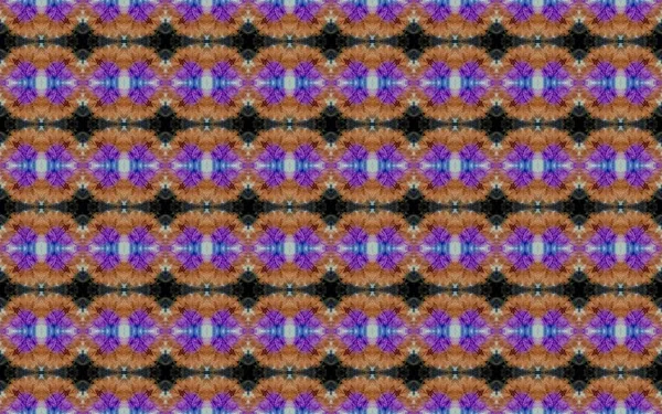 Moroccan Geometric Flower Print Colored Morocco Rustic Tile Colored Ethnic — Stockfoto