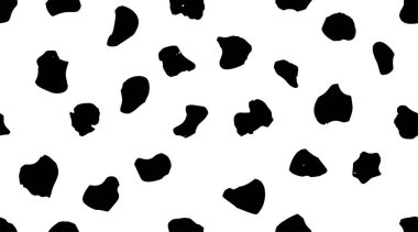 benekli ve noktalı siyah ve beyaz, soyut, pürüzsüz desen.