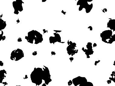 benekli ve noktalı siyah ve beyaz, soyut, pürüzsüz desen.