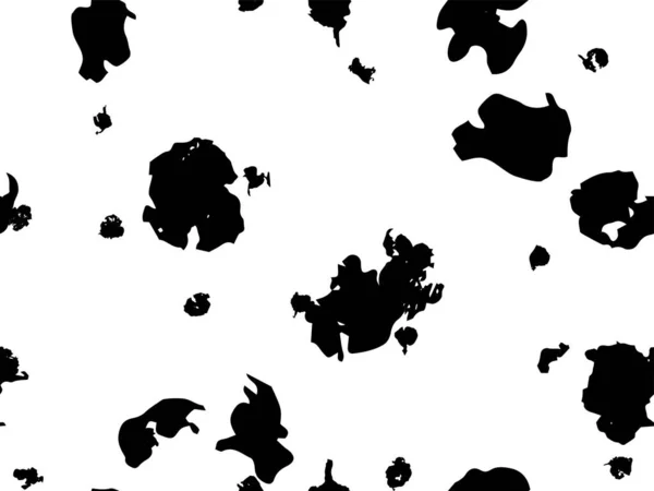 Черно Белый Абстрактный Бесшовный Рисунок Пятнами Точками — стоковый вектор
