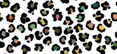 Leopar derisi olan kusursuz bir desen. vektör illüstrasyonu