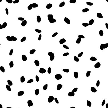 Siyah ve beyaz benekli kusursuz desen