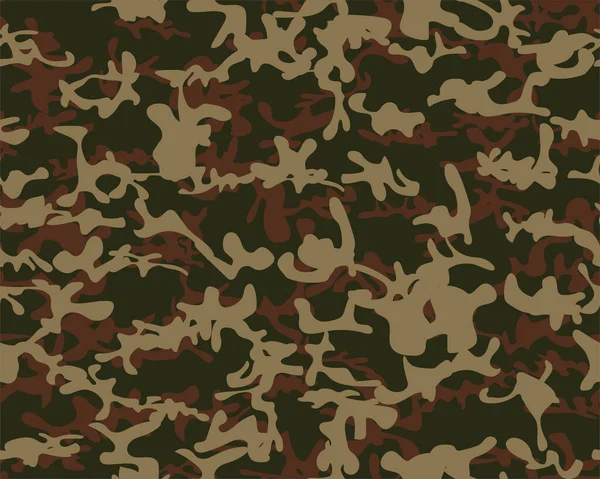 Naadloos Patroon Met Camouflage Groene Bladeren — Stockvector