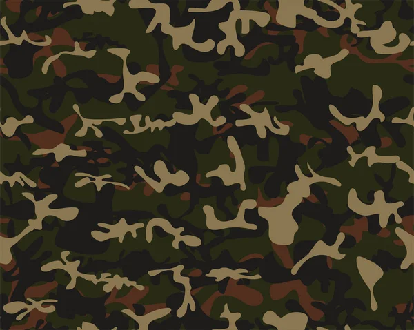 Naadloos Patroon Met Camouflage Groene Bladeren — Stockvector