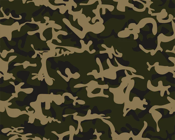 Sömlöst Mönster Med Kamouflage Vektorillustration — Stock vektor