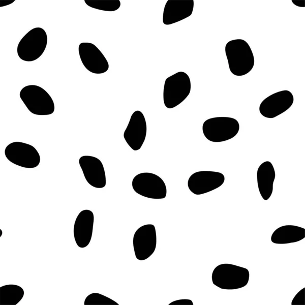 Nahtloses Muster Mit Schwarzen Und Weißen Punkten — Stockvektor