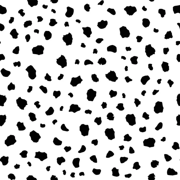 Black White Seamless Pattern Leopard Print Vector Illustration — Stock Vector