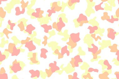 Açık pembe, soyut şekilli sarı vektör deseni. Renkli sopalarla modern illüstrasyon. 