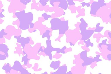 Açık pembe, Memphis şekilli mor vektör deseni. Değişken feminizm formlarıyla renkli bir illüstrasyon. şablon