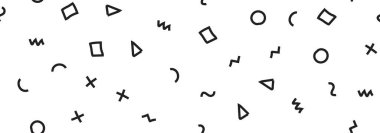 Rastgele renkli çizgilerle soyut geometrik vektörsüz desen.