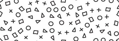 Farklı şekillere sahip soyut geometrik desen. vektör illüstrasyonu