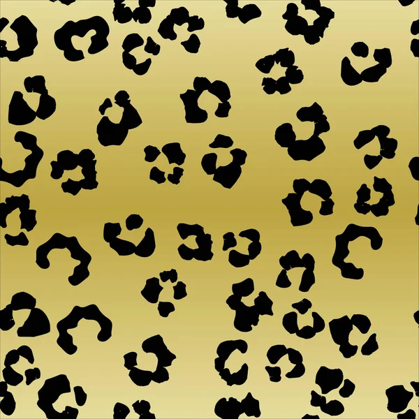 Patrón Sin Costuras Con Piel Leopardo Ilustración Vectorial — Vector de stock