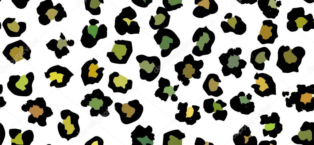 leopard pattern. seamless background. vector illustration.