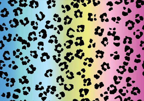 Sömlöst Mönster Med Leopardmönster Vektor Illustration — Stock vektor