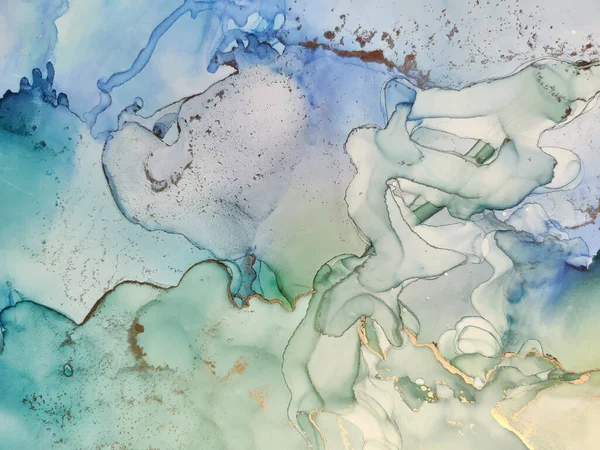 Yeşil Su Renkli Mermer. Altın Alkol Mürekkebi Mermeri. Folyo yağlı boya. Mavi Soyut Suluboya. Metal Alkol Mürekkep Suluboya. Altın Mermer Arkaplan. Akışkan Şablon. Modern Soyut Resim.