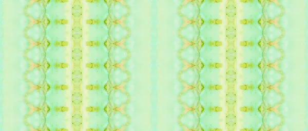 Πράσινη Εθνοτική Περίληψη Κίτρινο Μελάνι Μπατίκ Υφή Μπλε Μελανιού Εκτύπωση — Φωτογραφία Αρχείου