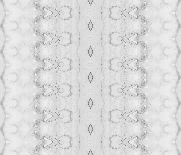 ホワイト トライバル プリント ホワイトインク水彩 レトロ デッド プリント グレーグラデーションのテクスチャ 灰色の抽象画 灰色の穀物バティック — ストック写真